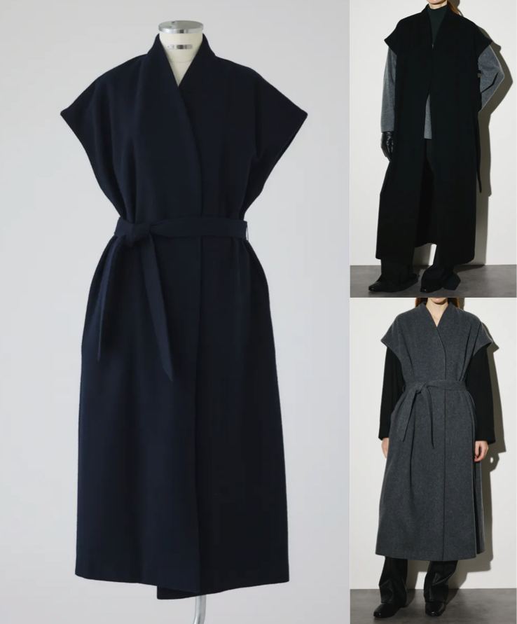 RIM.ARK（リムアーク）ネイビーのロングベスト