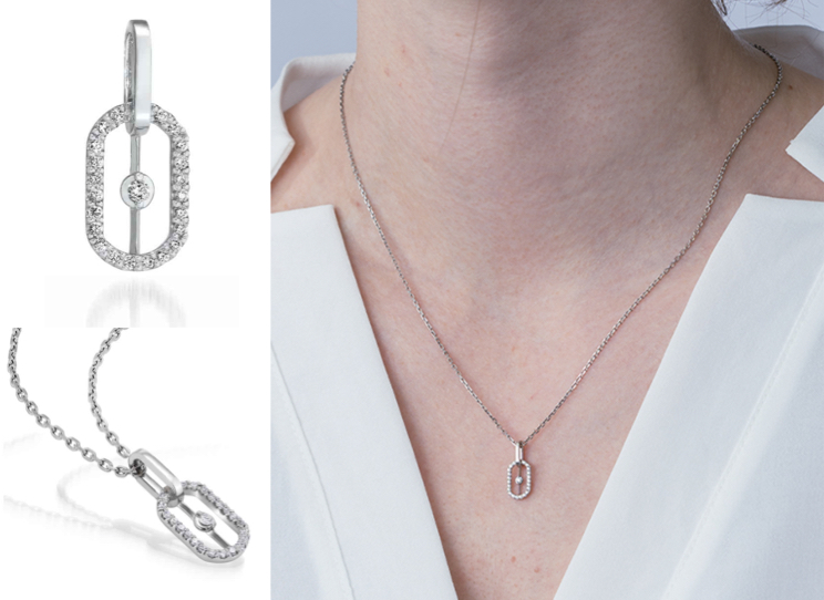 STAR JEWELRY（スタージュエリー）シルバーxダイヤのネックレスチャーム