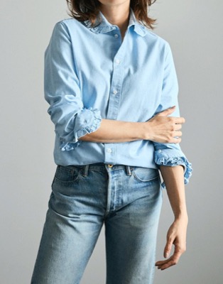 HAPPY PLUS STORE(ハッピープラスストア)サックスブルーのシャツ