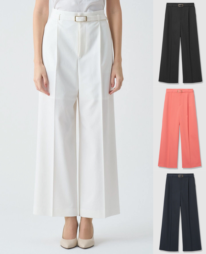 ANAYI（アナイ）ホワイトのワイドパンツ