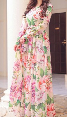 vanityME. （バニティーミー）ピンクのフラワープリントワンピース