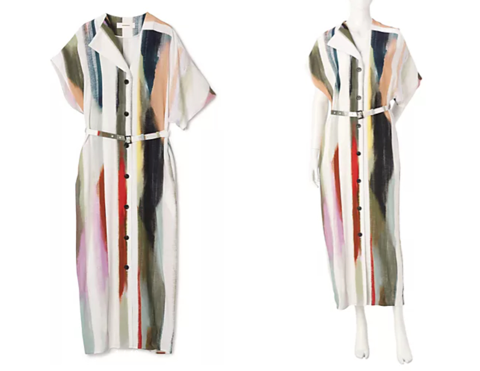 AKIRANAKA（アキラナカ）カラフル配色ストライプワンピース