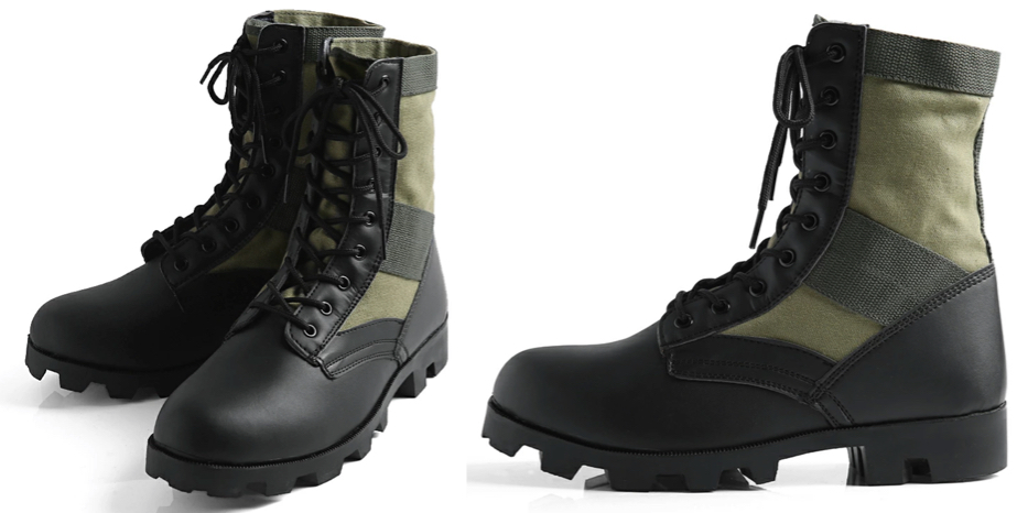 ブラックxカーキのジャングルブーツ