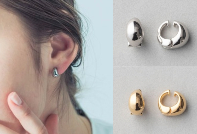 ete（エテ）シルバーのハグイヤリング