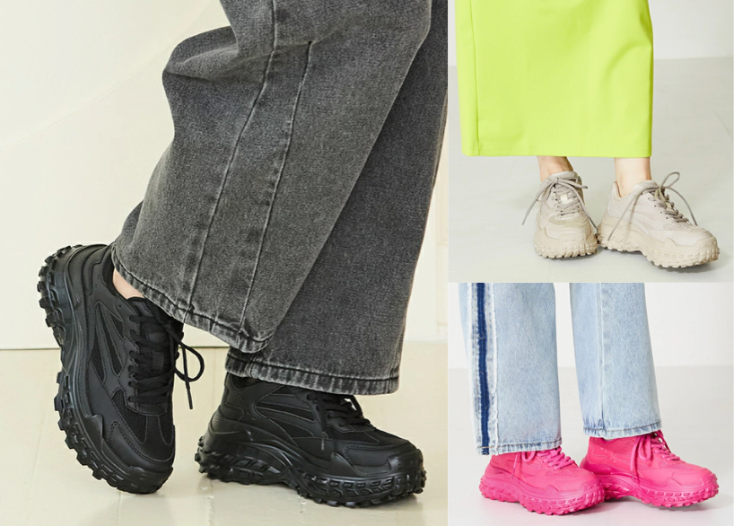 ORiental TRaffic（オリエンタルトラフィック）ブラックのボリュームソールスニーカー