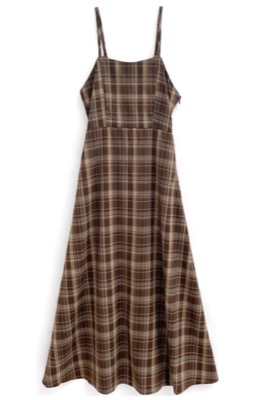 GRL（グレイル）ブラウンのチェック柄ワンピース