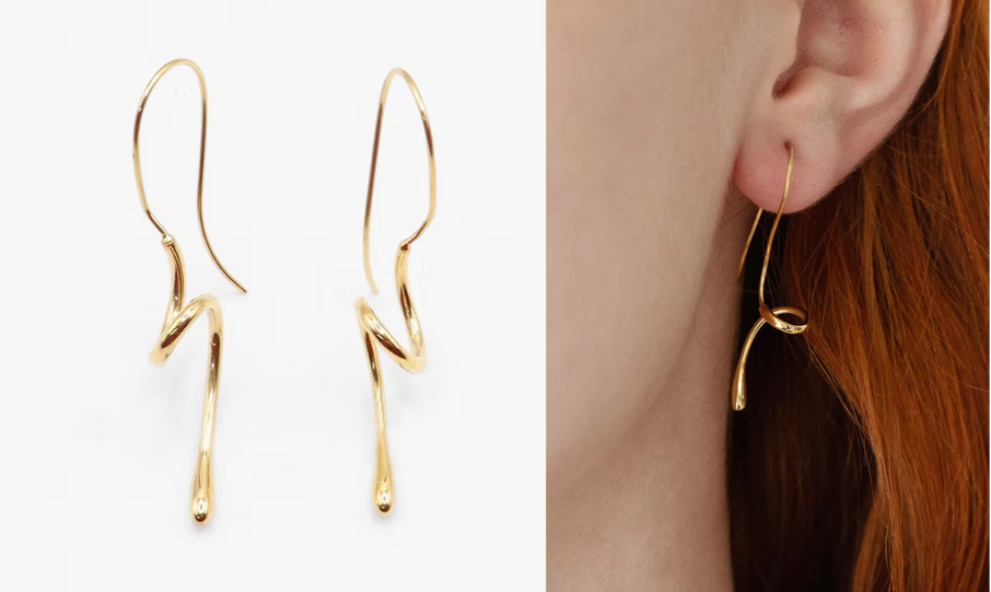 VATSURICA（バツリカ）ゴールドのひねりピアス