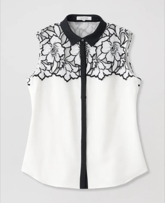 LOVELESS（ラブレス）ホワイトの花柄レースブラウス
