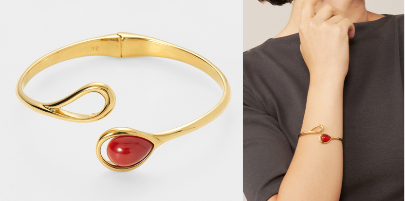 VENDOME BOUTIQUE(ヴァンドームブティック)ゴールドxレッドのブレスレット