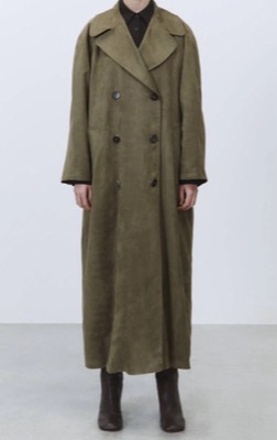 ALYSI(アリジ)カーキのトレンチコート