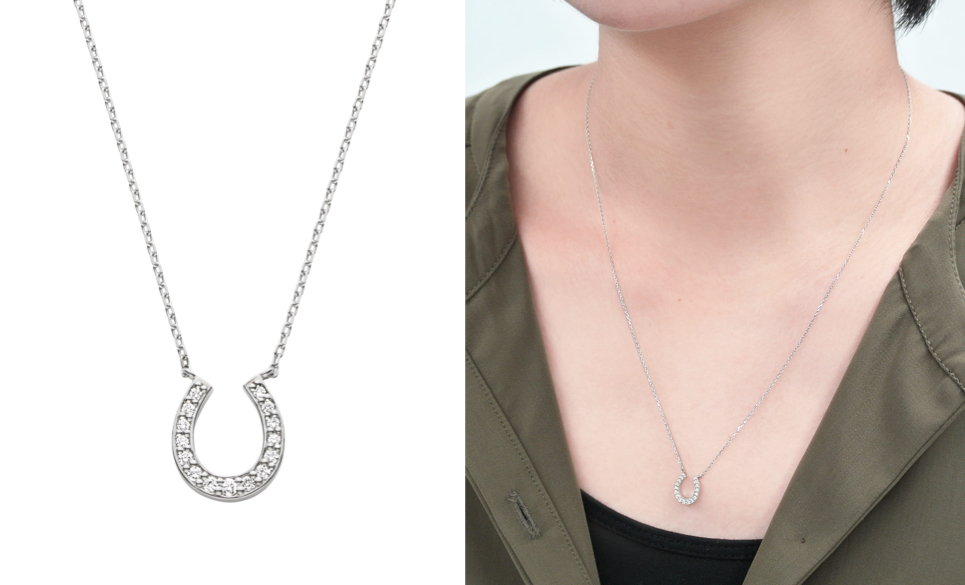VENDOMEAOYAMA（ヴァンドーム青山）シルバーxダイヤの馬蹄ネックレス