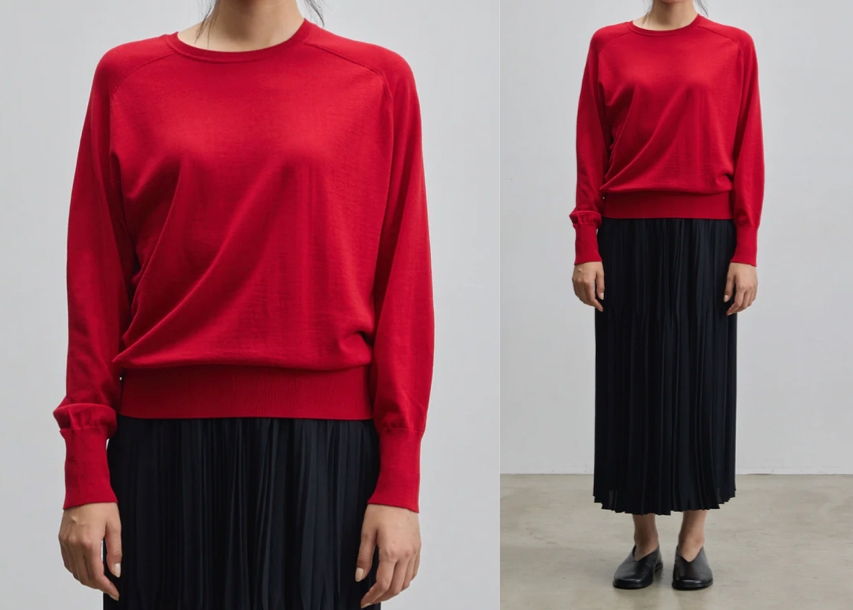 SOEJUウールハイゲージドルマンスリーブプルオーバー