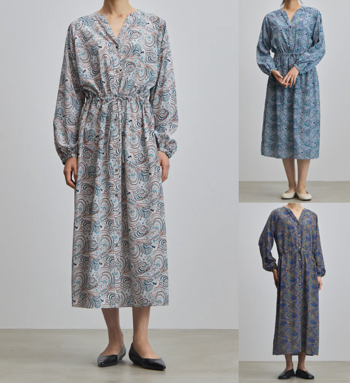 SOEJUペイズリー柄ワンピース