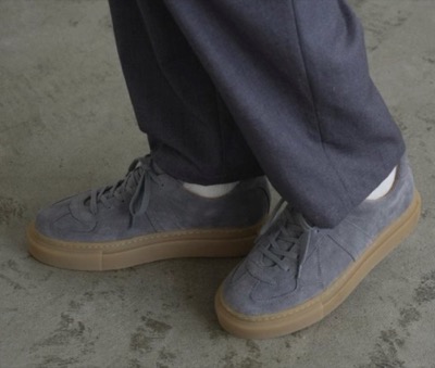 CLANE（クラネ）× REPRODUCTION OF FOUND（リプロダクションオブファウンド）ネイビーグレーのスニーカー