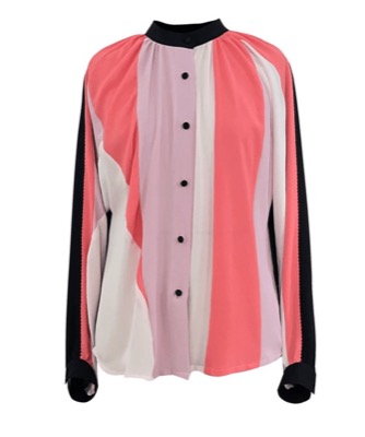 barakabaracca（バラカバラッカ）ピンクのストライプブラウス