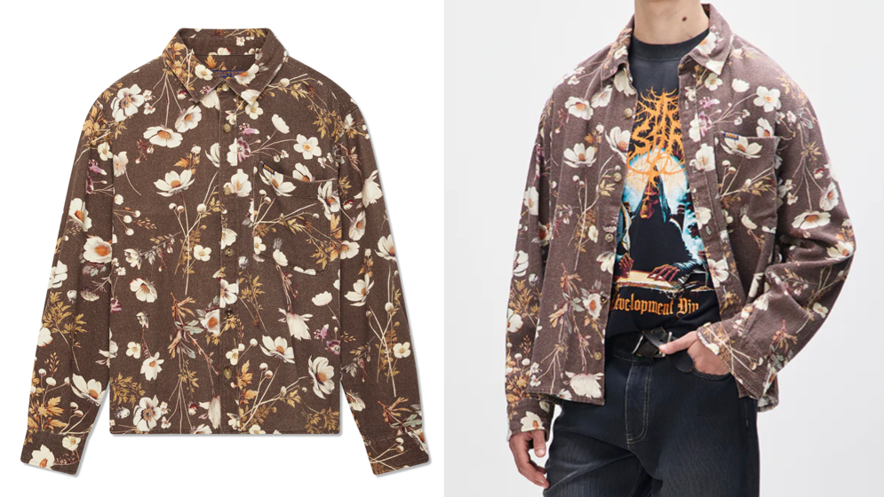 deuscustoms(デウスカスタムス)ブラウンの花柄ジャケット