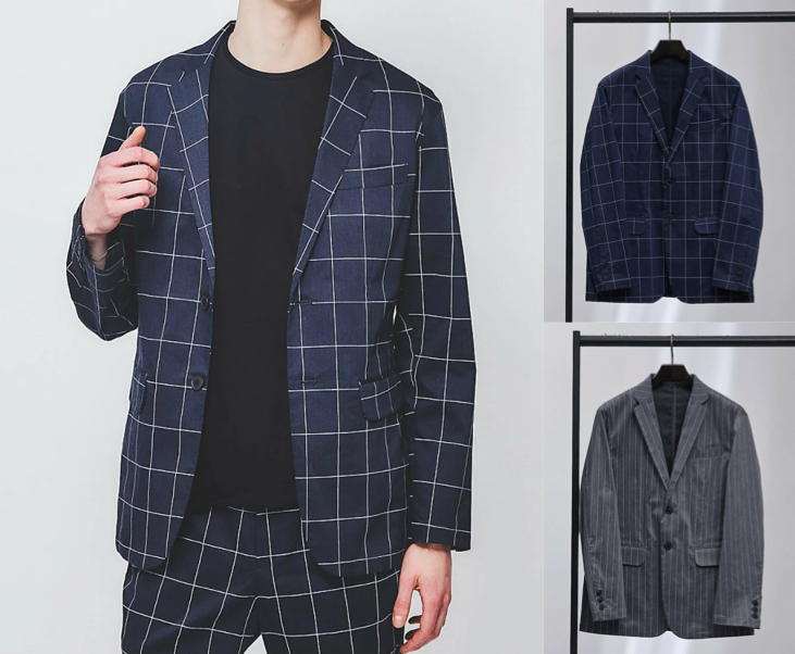 ABAHOUSE LASTWORD（アバハウス ラストワード）ネイビーのチェック柄ジャケット