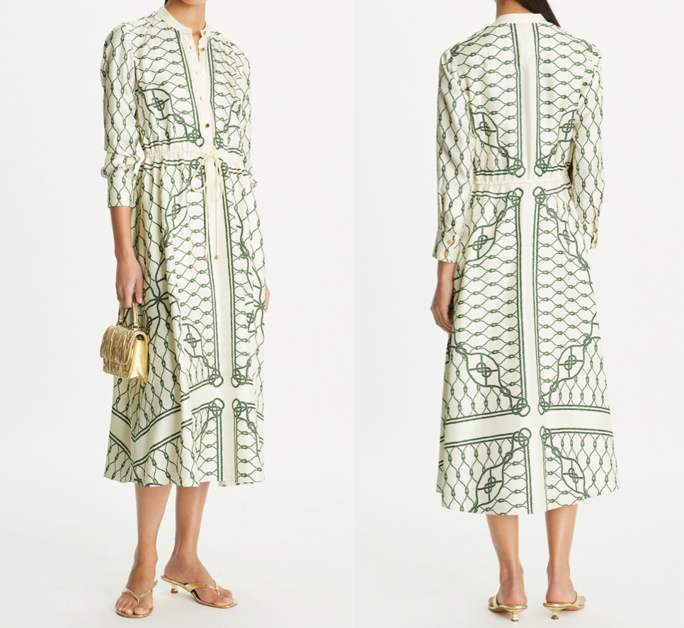 TORY BURCH(トリー バーチ)グリーン系のプリントワンピース