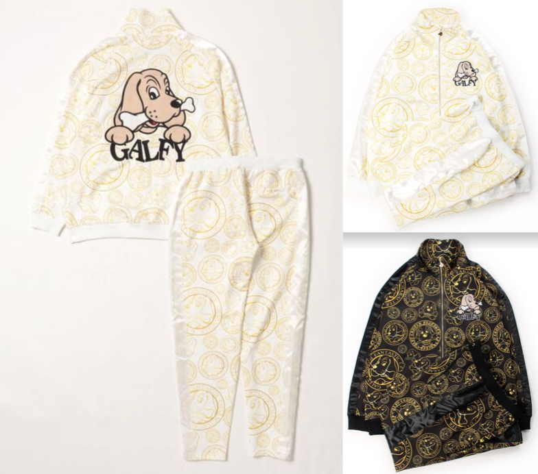 GALFY(ガルフィー)ホワイトxイエローのプリントパンツ