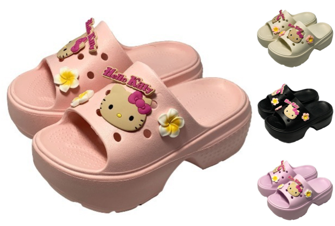 VIBGYOR（ヴィブジョー）ピンクのキティちゃんサンダル