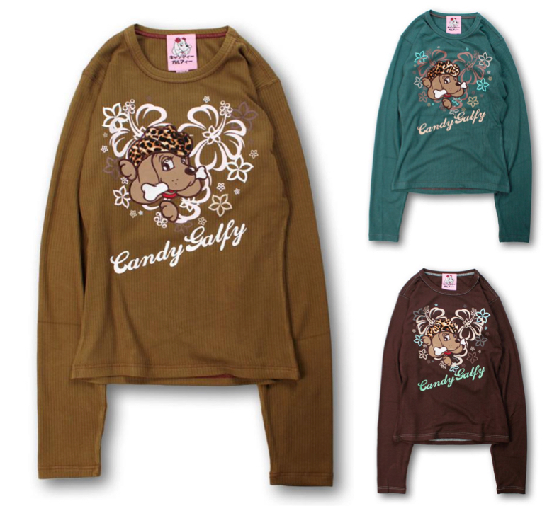 GALFY(ガルフィー)ブラウンのプリントロンT