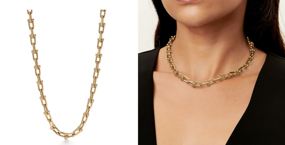 Tiffanyゴールドチェーンネックレス