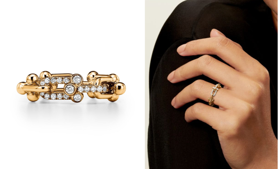 Tiffanyゴールド×ダイヤモンドのリング