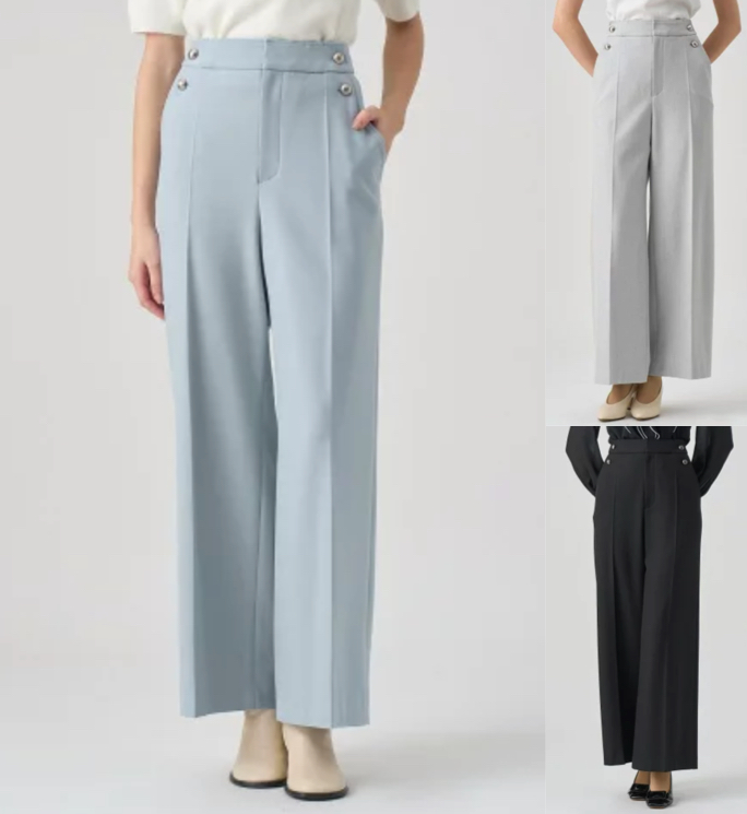 ANAYI（アナイ）サックスブルーのパンツ