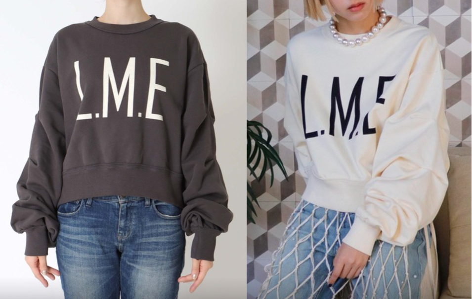 Three Four Timeチャコールグレーのロゴスウェット