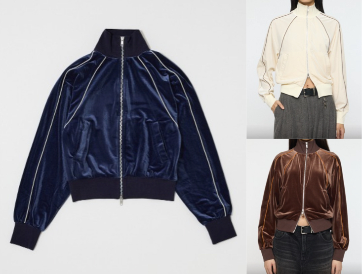 MOUSSY(マウジー)ネイビーのトラックジャケット