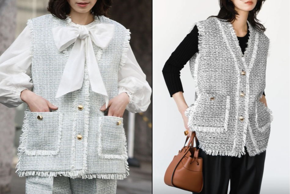 ELFRANKライトグレーのジレ