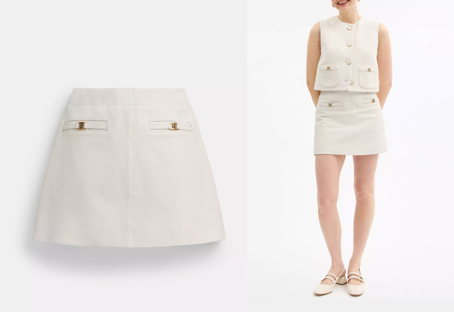 COACH(コーチ)ホワイトのミニスカート