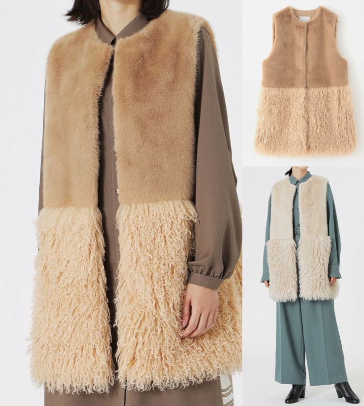 LOVELESS (ラブレス)ベージュのロングファージレ