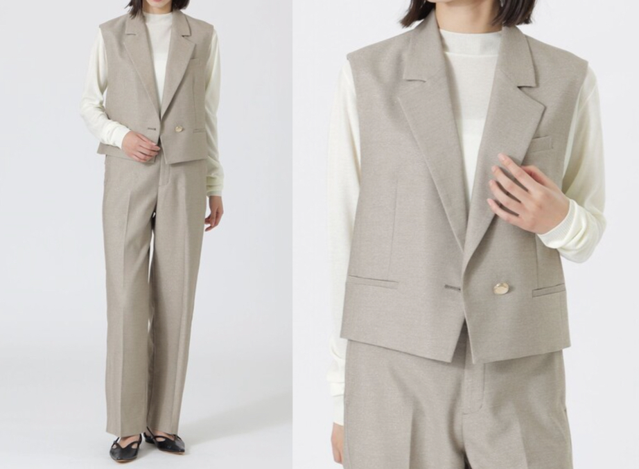 LOVELESS (ラブレス)ライトグレーのジレ・ベスト