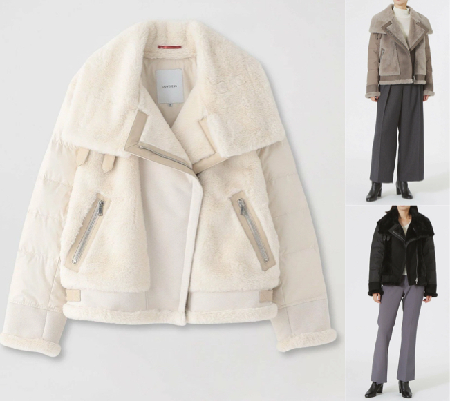 LOVELESS (ラブレス)ホワイトのファーブルゾン