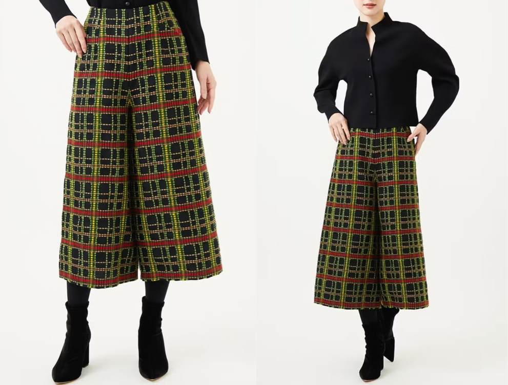 Sybilla(シビラ)チェック柄フレアパンツ