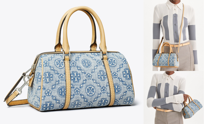 Tory Burch（トリーバーチ）ブルーのモノグラムバッグ