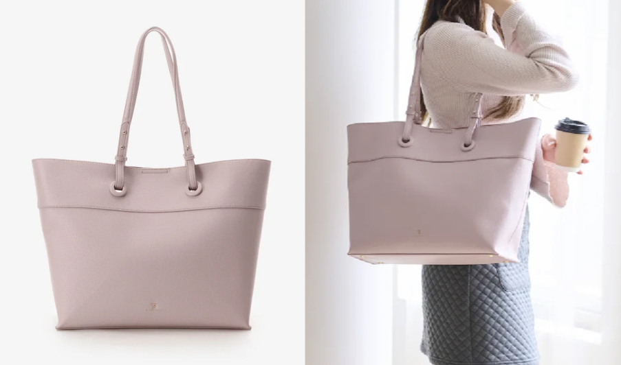 SAMANTHAVEGA(サマンサベガ)ピンクベージュのトートバッグ