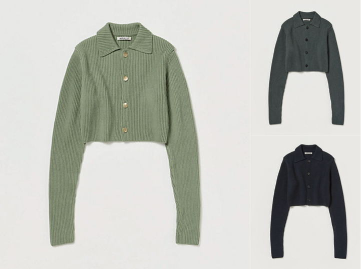 AURALEE（オーラリー）グレーのカーディガン