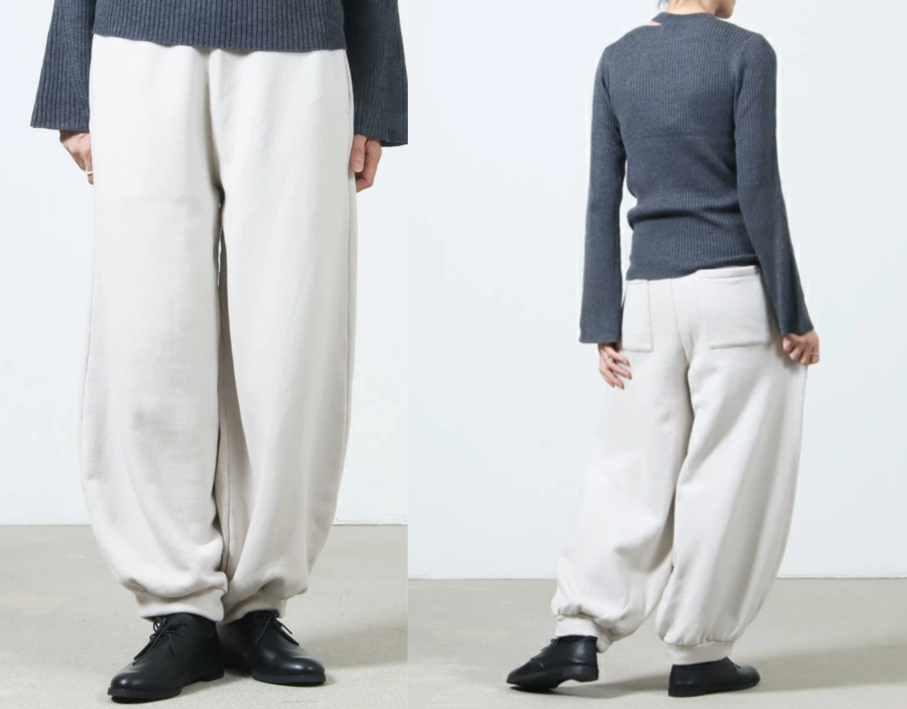 UNIVERSAL TISSU (ユニバーサルティシュ)ホワイトのスウェットパンツ