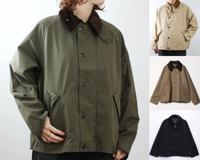 Barbourカーキのジャケット