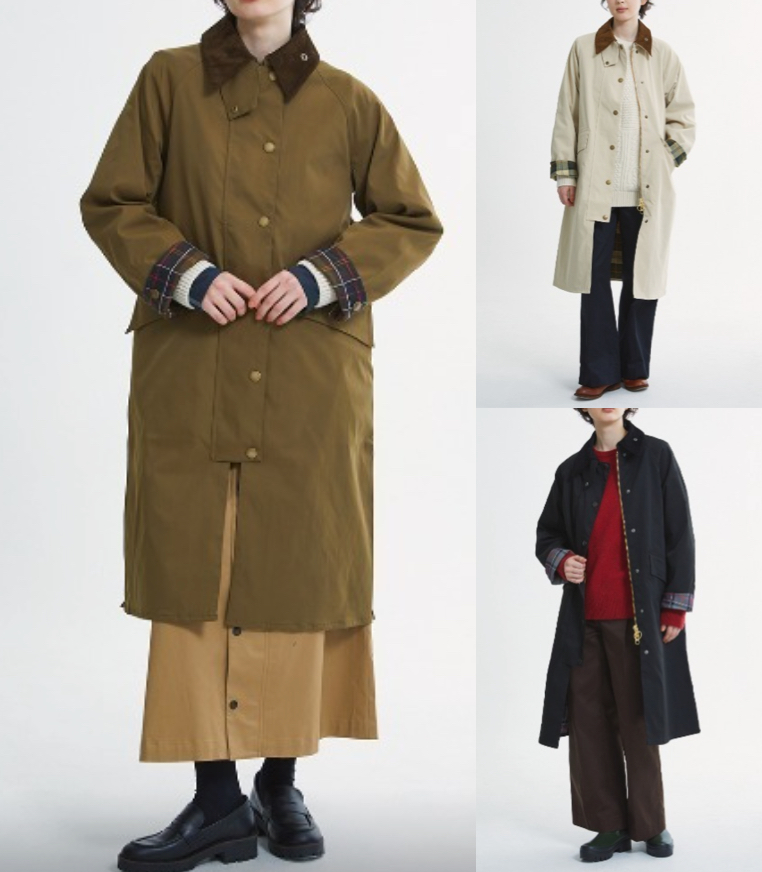 Barbour（バブアー）カーキのロングコート