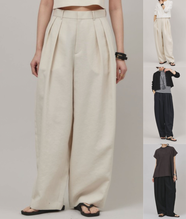 Curensology(カレンソロジー)ホワイトのワイドパンツ