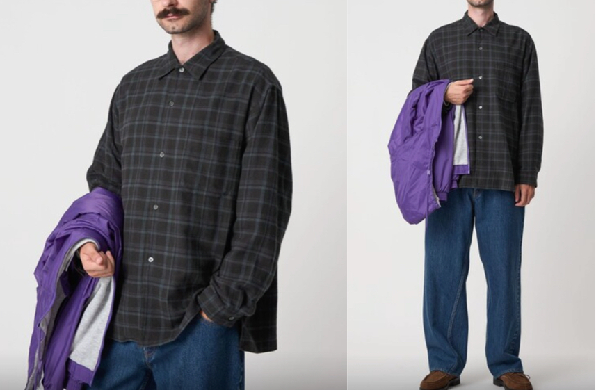 Steven Alan（スティーブンアラン）ネイビーのチェックシャツ