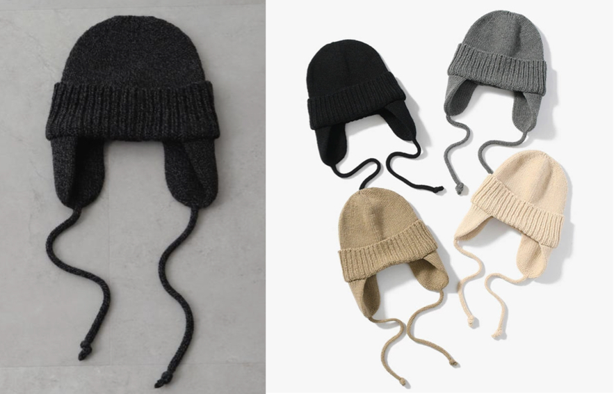 RACAL（ラカル）チャコールグレーのニットキャップ