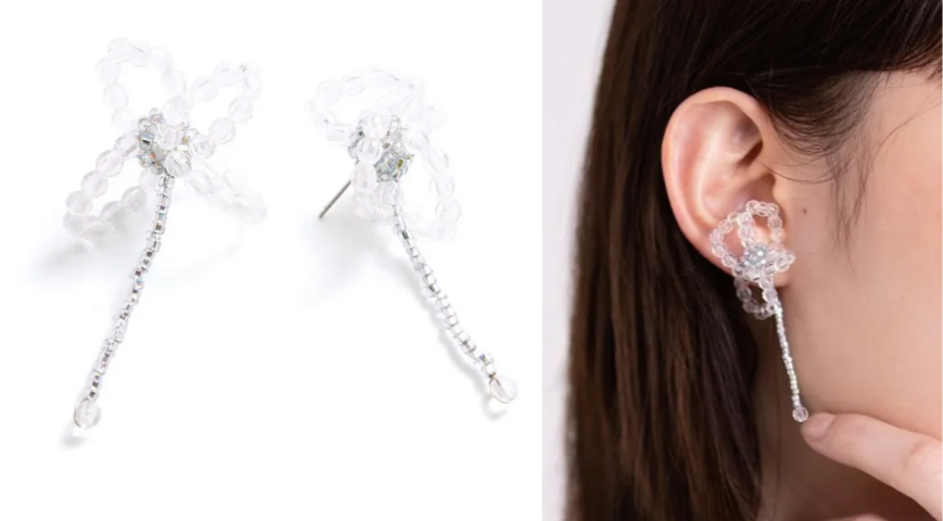 designsixLONDON（デザインシックス・ロンドン）クリアビーズピアス