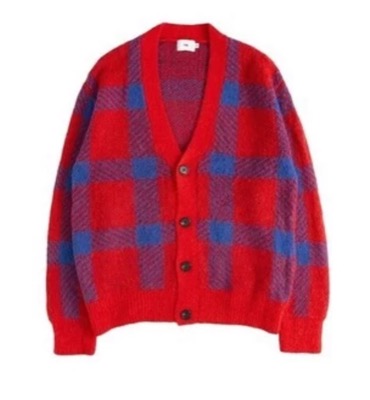 FTW（エフティーダブリュー）赤いチェック柄カーディガン