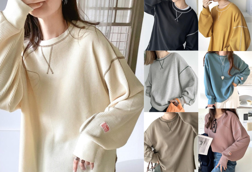 JaVa(ジャバ)アイボリーの配色ロンT