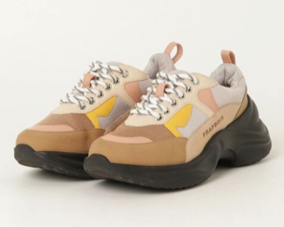 FRAPBOIS(フラボア)ブラウンのダットスニーカー