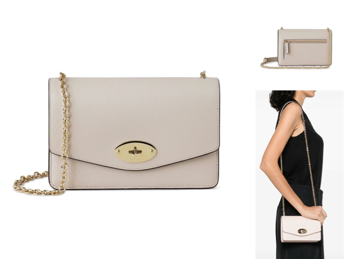 mulberryホワイトのショルダーバッグ